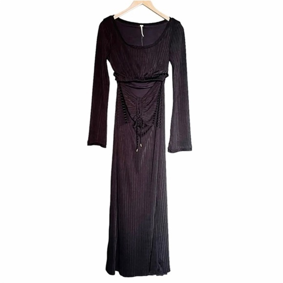 NEW Free People One And Only Black Maxi Dress - Picture 5 of 13